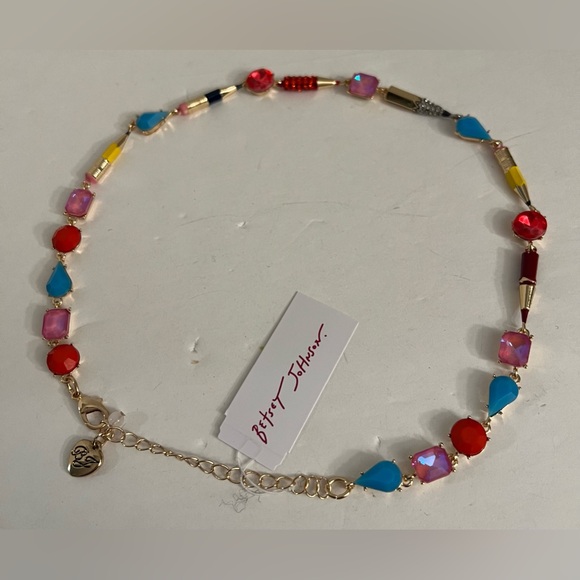 New BETSEY Johnson Back To School Collar Necklace Pencil & Mixed Stone - Picture 12 of 16